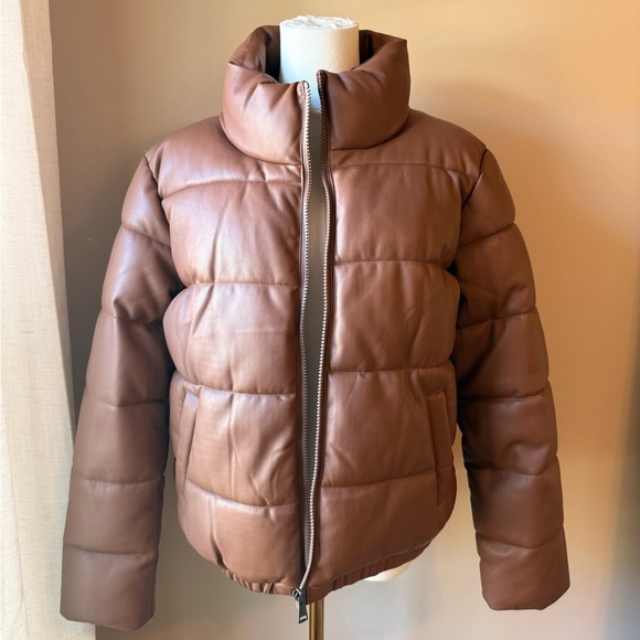 Jackets & Blazers - S.E.B. by Sebby Faux Leather Puffy Coat